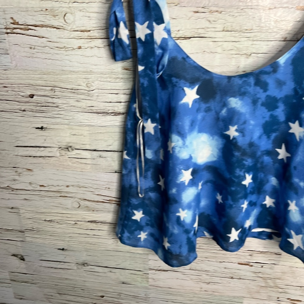 Buddy Love - Star Top blue size small tank top white - Picture 2 of 8